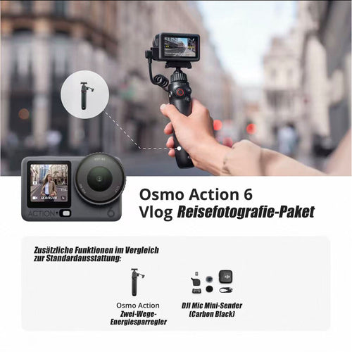 DJI OsmoAction 6 All-in-One-Actionkamera mit variabler Blende