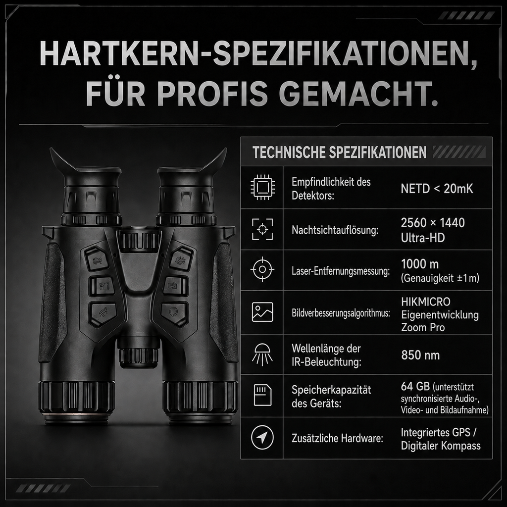 Binoculares térmicos multiespectrales HIKMICRO HABROK 4K HQ35L 5.5-22×60