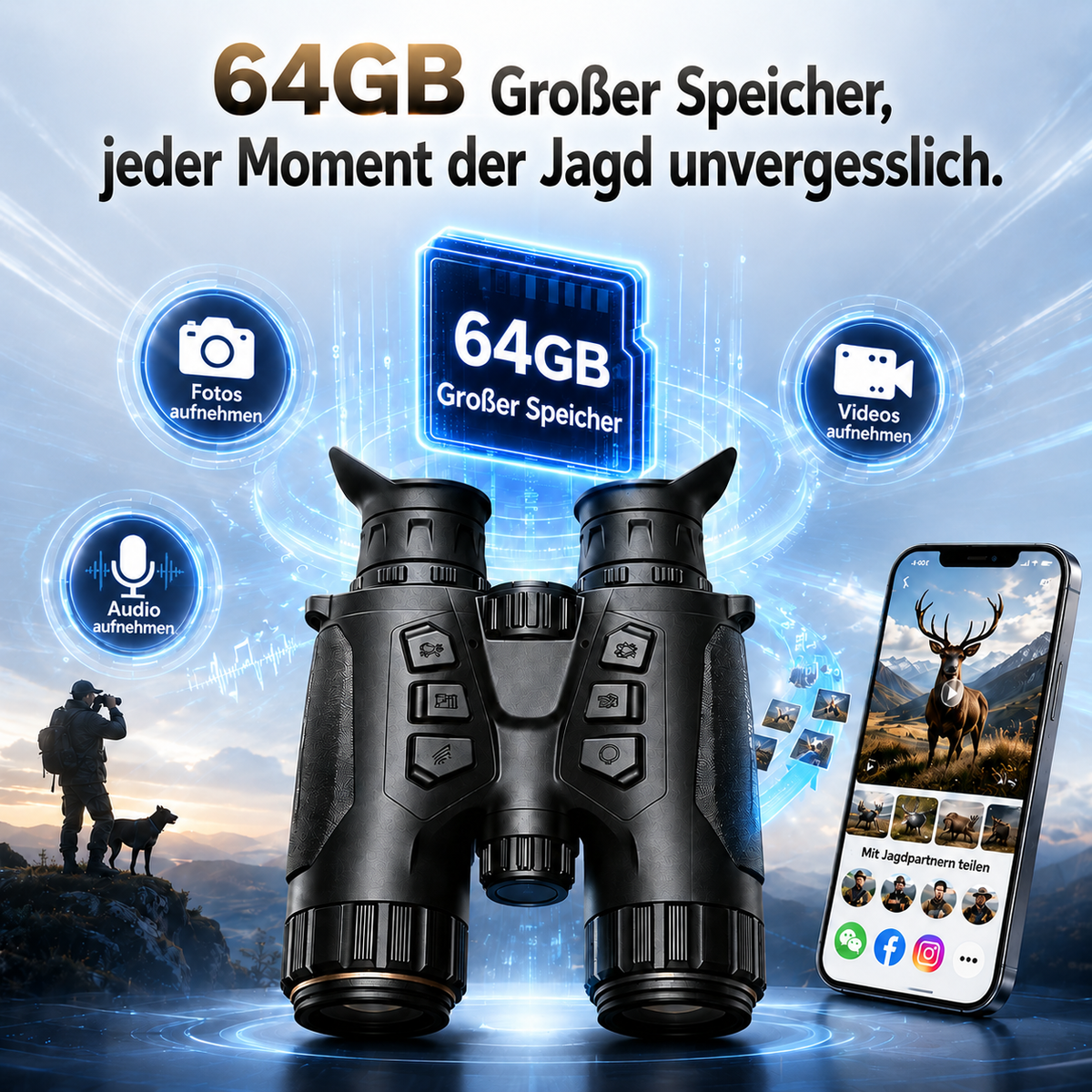 Binoculares térmicos multiespectrales HIKMICRO HABROK 4K HQ35L 5.5-22×60