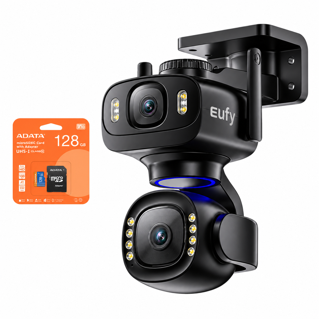 Cámara de seguridad exterior Wi-Fi Eufy – Floodlight Cam E340 con cámara dual 3K 360°