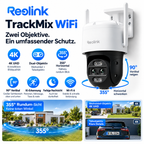 Reolink Kamera TrackMix WiFi 4K, Überwachungskamera mit Auto-Tracking und Nachtsicht