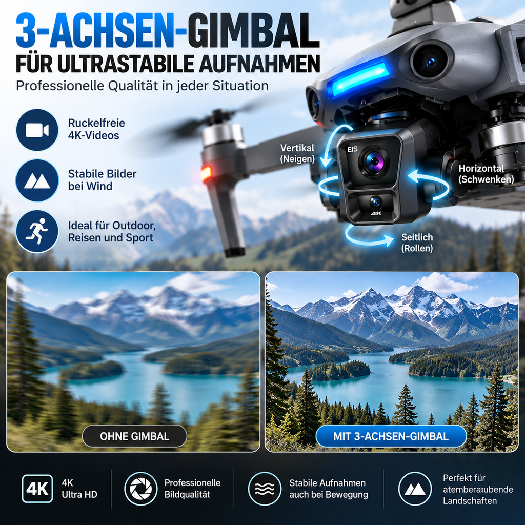 Profi Wärmebild-Drohne mit 4K Kamera, Infrarot & GPS, für Jagd, Sicherheit und Industrie