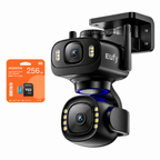 Cámara de seguridad exterior Wi-Fi Eufy – Floodlight Cam E340 con cámara dual 3K 360°
