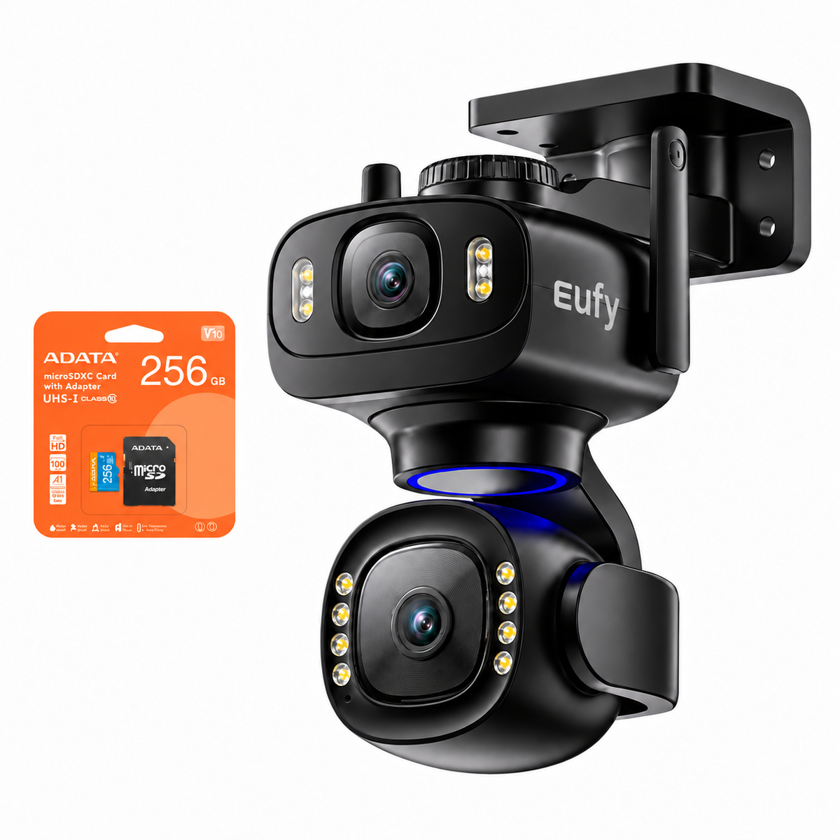 Eufy Überwachungskamera Außen WLAN – Floodlight Cam E340 Dual Kamera 3K 360°