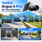 Reolink Kamera Argus 4 Pro 4K, Akku Außenkamera, WLAN Überwachungskamera mit Nachtsicht