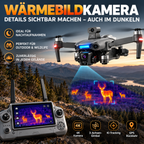 Profi Wärmebild-Drohne mit 4K Kamera, Infrarot & GPS, für Jagd, Sicherheit und Industrie
