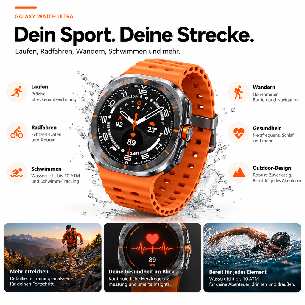 Samsung Galaxy Watch Ultra Smartwatch – GPS, LTE, Fitness & lange Akkulaufzeit