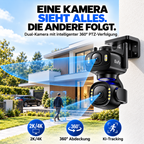 Cámara de seguridad exterior Wi-Fi Eufy – Floodlight Cam E340 con cámara dual 3K 360°
