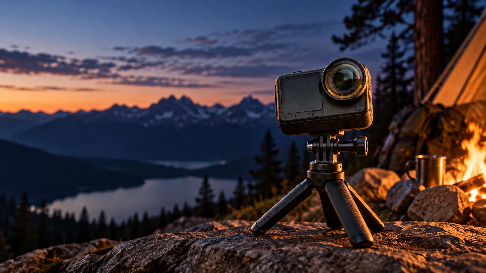 DJI Osmo Action 6 bei wenig Licht am Berg