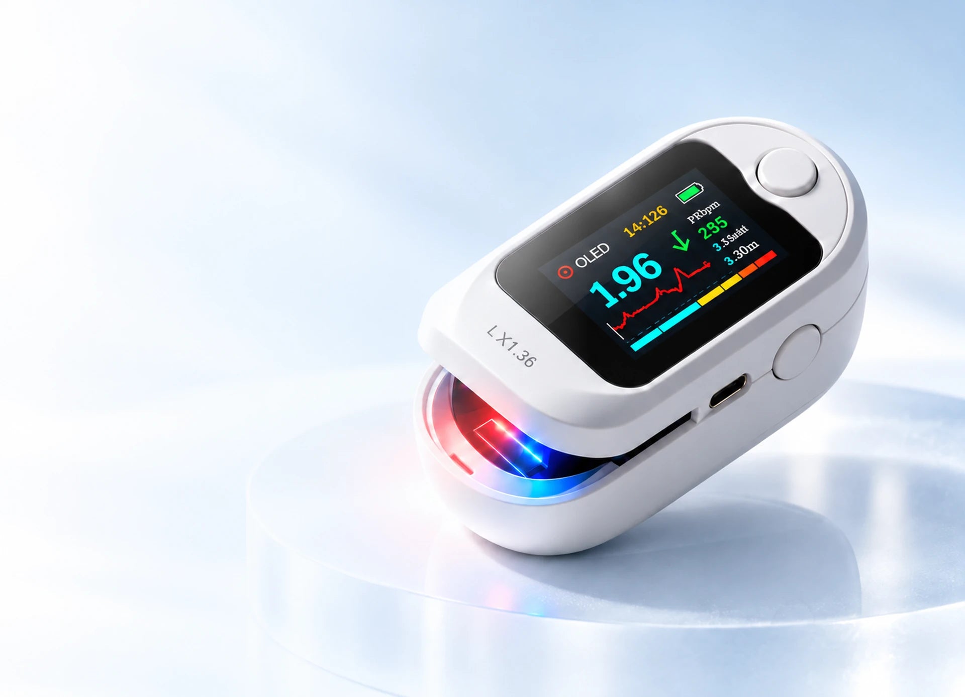 L-X1.36 Fingerclip-Messgerät mit Farbdisplay